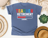 Teacher Retirement Loading graphic tee in Blue Jean