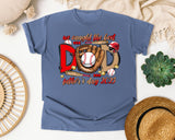 We Caught The Best Dad graphic tee in Blue Jean