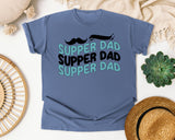 Super Dad Black graphic tee in Blue Jean