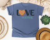 Love Football Heart graphic tee in Blue Jean