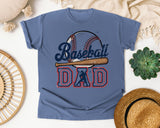Baseball Dad Bat Retro graphic tee in Blue Jean