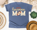 Lineman Mom graphic tee in Blue Jean