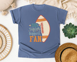 Little Sister Biggest Fan Ball graphic tee in Blue Jean