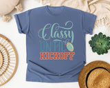 Classy Until Kickoff graphic tee in Blue Jean