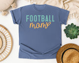 Football Mom Script graphic tee in Blue Jean