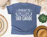 I'm Ready To Crush 3rd Grade White graphic tee in Blue Jean