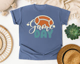 Game Day Script Ball graphic tee in Blue Jean