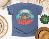 Proud Football Sister Banner graphic tee in Blue Jean
