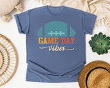 Game Day Vibes Distressed graphic tee in Blue Jean