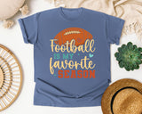 Football Is My Favorite Season Heart graphic tee in Blue Jean