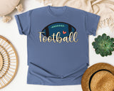 Football Script Simple graphic tee in Blue Jean