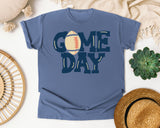 Game Day Navy Cutout graphic tee in Blue Jean