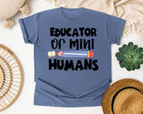 Educator Of Mini Humans graphic tee in Blue Jean