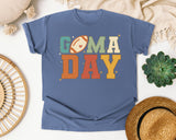 Go Ma Day Football graphic tee in Blue Jean