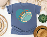 Football Heart Badge graphic tee in Blue Jean