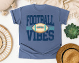 Football Vibes Navy Bold graphic tee in Blue Jean