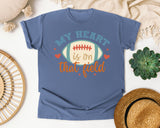 My Heart Is On That Field Ball graphic tee in Blue Jean