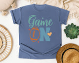 Game On Football Teal graphic tee in Blue Jean