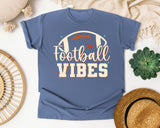 Football Vibes Cream graphic tee in Blue Jean