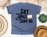 Get Your Cray On graphic tee in Blue Jean