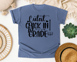 Cutest Chick In 1st Grade graphic tee in Blue Jean