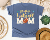 Senior Football Mom graphic tee in Blue Jean