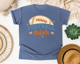 Football Mom Blue Ball graphic tee in Blue Jean