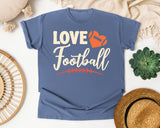 Love Football Script graphic tee in Blue Jean