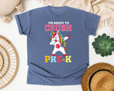 Im Ready To Crush Pre-K Unicorn graphic tee in Blue Jean