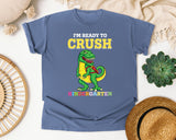 Im Ready To Crush Kindergarten Dino graphic tee in Blue Jean