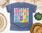 First Grade Crayons Smiley graphic tee in Blue Jean