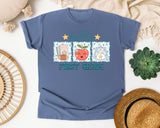 Hello First Grade Frames graphic tee in Blue Jean