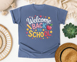 Welcome Back To School Apple Heart graphic tee in Blue Jean