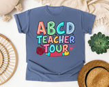 ABCD Teacher Tour Marquee graphic tee in Blue Jean