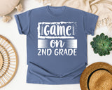 Game On 2nd Grade White graphic tee in Blue Jean