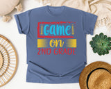 Game On 2nd Grade Red graphic tee in Blue Jean