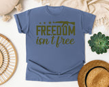 Freedom Isn't Free Brown graphic tee in Blue Jean