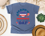 Happy Independence Day Navy graphic tee in Blue Jean