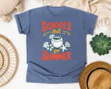 School's Out For Summer graphic tee in Blue Jean