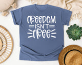 Freedom Isn't Free White 4 graphic tee in Blue Jean