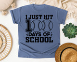 I Just Hit 100 Days Of School Baseball graphic tee in Blue Jean