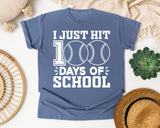 I Just Hit 100 Days Of School graphic tee in Blue Jean