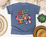 Third Grade Crew graphic tee in Blue Jean