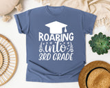 Roaring Into 3rd Grade White 2 graphic tee in Blue Jean