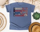 Brisket Bacon Ribs And Freedom Grey 2 graphic tee in Blue Jean
