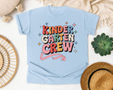 Kindergarten Crew Bow graphic tee in Chambray