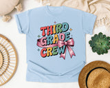 Third Grade Crew graphic tee in Chambray
