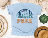 Football Papa graphic tee in Chambray