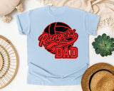 Rangers Volleyball Dad graphic tee in Chambray