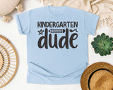 Kindergarten Dude White graphic tee in Chambray